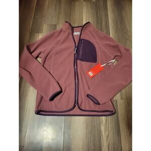 NWT Aeropostale Sport Pink/Purple Fleece Zip Jacket Size S